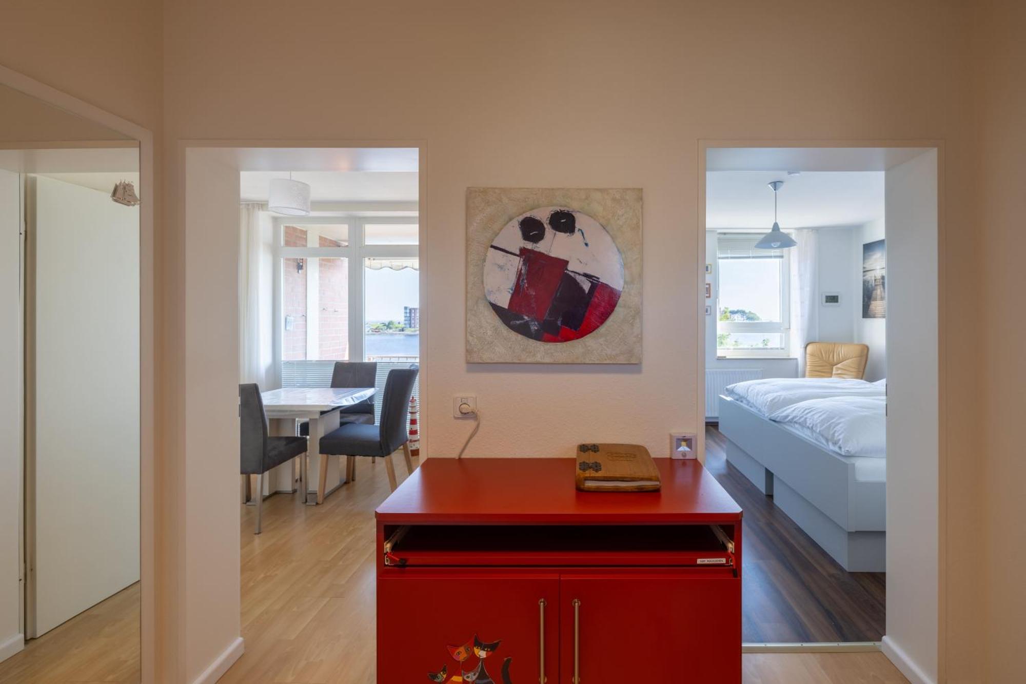 ווילהלמסהאבן Gemuetliche Ferienwohnung Mit Meerblick Direkt Am Hafen מראה חיצוני תמונה